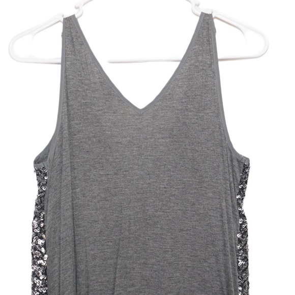 Banana Republic Metallic Silver Sequined Tank, Small - Picture 3 of 5